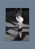 black and white cowboy kid photograph – little cowboy by skiy – los angeles 2024 – her sky visual series