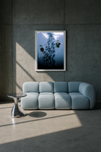 the awakening art print — a painted underwater scene blending tenderness, strength, and quiet transformation. limited her sky edition.